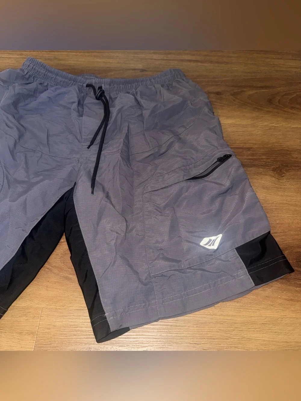 Santic Men's Large Gray/Black Mountain Biking Shorts